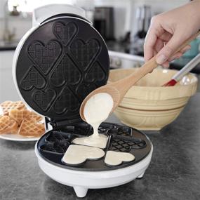 img 1 attached to 🧇 Make Adorable Heart-Shaped Waffles or Pancakes: Mini Hearts Waffle Maker - Perfect for Festive Breakfasts or Thoughtful Gifts