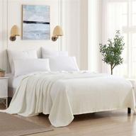 🛏️ luxuriously breathable fine cotton blanket: stylishly soft & comfortable all-season warmth for a sweet home collection logo