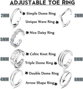 img 3 attached to Besteel Rings Women Adjustable Jewelry