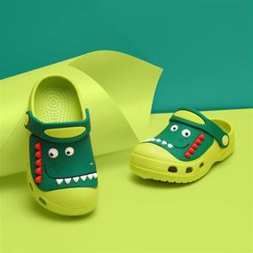 img 3 attached to 🦖 Dinosaur Slippers for Toddlers: Cartoon Boys' Shoes by RJVW