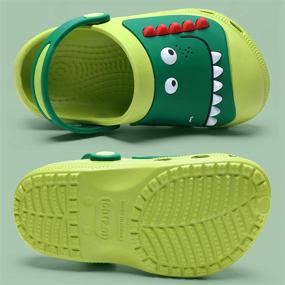 img 2 attached to 🦖 Dinosaur Slippers for Toddlers: Cartoon Boys' Shoes by RJVW