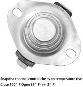 img 2 attached to 🔥 VICOOL Thermostat Switch - Circuit ON and OFF Temperature Control at 100°F and 85°F - Large Flange - (Brand New)