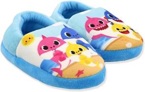 img 2 attached to 🦈 Cute and Comfy Baby Shark Plush Aline Slippers for Toddlers and Kids