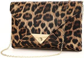 img 4 attached to Кожаный вечерний жакет "Curvchic Envelope Leopard