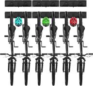 🚲 breezylife bike storage rack: organize and secure 6 bicycles with wall mount vertical hangers for garage and home logo