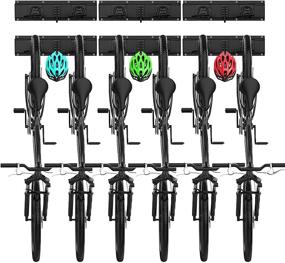 img 4 attached to 🚲 Breezylife Bike Storage Rack: Organize and Secure 6 Bicycles with Wall Mount Vertical Hangers for Garage and Home