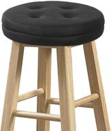 💺 baibu super breathable round bar stool cushions, elastic black seat covers - 13" - single cushion logo