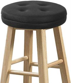 img 4 attached to 💺 Baibu Super Breathable Round Bar Stool Cushions, Elastic Black Seat Covers - 13" - Single Cushion