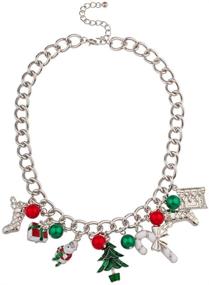 img 2 attached to 🎄 Stunning Christmas Statement Necklace for Girls: Lux Accessories Jewelry