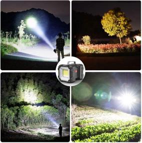 img 3 attached to 🔦 AlpsWolf Rechargeable Flashlight: Powerful 4000LM LED Spotlight with 15000mAh Battery, 20h Standby & USB Output – Waterproof Camping Accessory