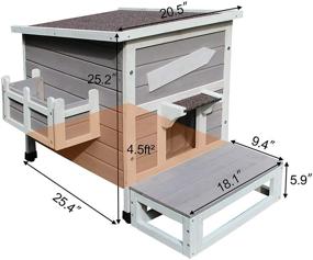 img 3 attached to 🐱 Outdoor Cat House Shelter - HiCaptain Stray Cat Retreat with Escape Door, Waterproof Design for Optimal Protection