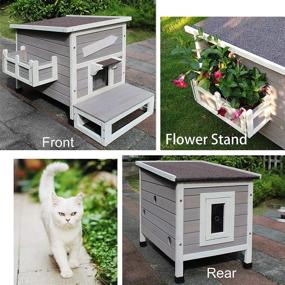 img 1 attached to 🐱 Outdoor Cat House Shelter - HiCaptain Stray Cat Retreat with Escape Door, Waterproof Design for Optimal Protection