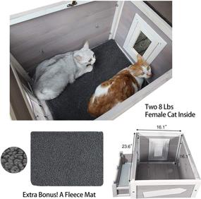 img 2 attached to 🐱 Outdoor Cat House Shelter - HiCaptain Stray Cat Retreat with Escape Door, Waterproof Design for Optimal Protection