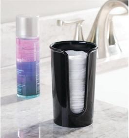 img 3 attached to 🛁 Convenient and Stylish iDesign Clarity Plastic Cup Dispenser Holder for Bathroom Vanity and Countertops, in Sleek Black