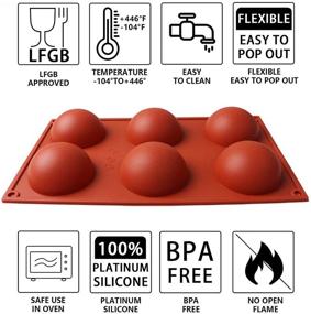 img 1 attached to Silicone Chocolate Hemisphere Bakeware Accessories