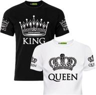 stylish queen matching shirts for couples: black men's clothing in t-shirts & tanks logo