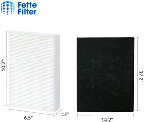 img 1 attached to 🛡️ Fette Filter Replacement Filter Pack for HPA300 Honeywell Air Purifier 300 and Filter R - Includes Pre-Cut Activated Carbon Pre-Filters (3 Hepa 4 Carbon Filters)