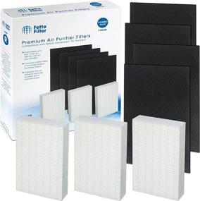 img 4 attached to 🛡️ Fette Filter Replacement Filter Pack for HPA300 Honeywell Air Purifier 300 and Filter R - Includes Pre-Cut Activated Carbon Pre-Filters (3 Hepa 4 Carbon Filters)