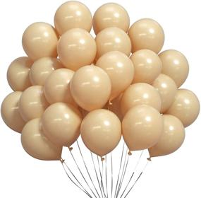 img 4 attached to 🎈 50 Pcs Skin Tone Retro Apricot Latex Balloons - 5 Inch - Ideal for Wedding, Bridal, and Baby Shower Party Decorations