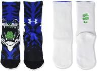 🧦 comfortable & stylish: under armour youth novelty crew socks, 2-pairs logo