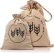 reusable linen bags homemade bread logo
