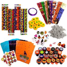 img 4 attached to 🎃 Halloween-themed Stationery Set with Bracelets by MOVINPE