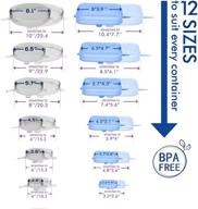 🔵 12-pack longzon silicone stretch lids - 6 clear round & 6 blue rectangle magic lids, reusable food covers for bowls, cups, cans - fits various sizes & shapes of containers, dishwasher & freezer safe logo