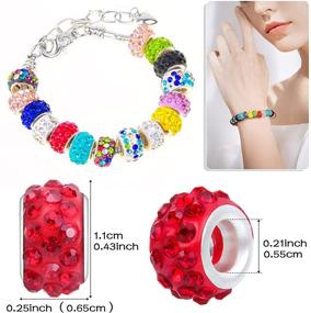 img 3 attached to 💎 European Rhinestone Bracelet Necklace Set by Kanzueri