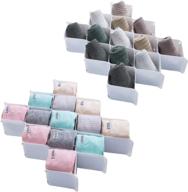 📦 honeycomb drawer organizer divider - diy plastic grid divider set for socks, belts, scarves - 2 sets of 45 slots - white логотип