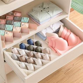 img 3 attached to 📦 Honeycomb Drawer Organizer Divider - DIY Plastic Grid Divider Set for Socks, Belts, Scarves - 2 Sets of 45 Slots - White