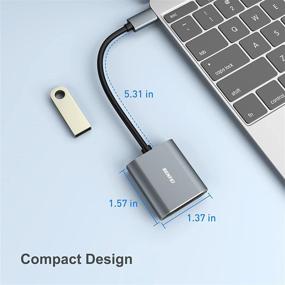 img 1 attached to 📸 High-Speed BENFEI SD Card Reader: USB C to Micro SD Memory Card Adapter for Galaxy S20, MacBook Pro/Air, iPad Pro 2020, Surface Book 2 - Thunderbolt 3 Compatible