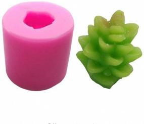 img 3 attached to MoldFun 5-Pack Cactus and Succulent Plants Silicone Mold: The Perfect Tool for Fondant, Chocolate, Candy, Cake Decorating, Candle Making, Soap, Lotion Bars, Wax Crayons, Plaster, Polymer Clay Crafting