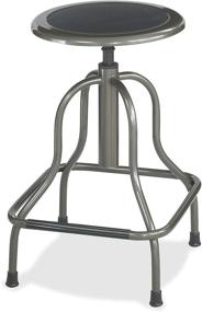 img 2 attached to 🪑 Safco Diesel Extended-Height Stool: Industrial Style, Steel Frame, Padded Seat & Height-Adjustable