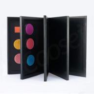 large empty makeup storage box: coosei book shaped magnetic eyeshadow palette with 4 layers logo