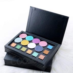 img 2 attached to Large Empty Makeup Storage Box: Coosei Book Shaped Magnetic Eyeshadow Palette with 4 Layers