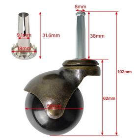 img 4 attached to 🛋️ Enhance Your Décor with OK5STAR Vintage Furniture Casters Sockets