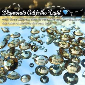 img 2 attached to 💎 Sparkling Luxury Gold Diamond Table Confetti: Glamorous Acrylic Rhinestones, Translucent Crystal Scatter Gems Décor & Centerpieces - Perfect Finishing Touch for Parties & Weddings