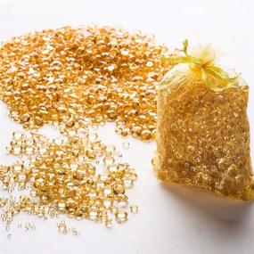 img 4 attached to 💎 Sparkling Luxury Gold Diamond Table Confetti: Glamorous Acrylic Rhinestones, Translucent Crystal Scatter Gems Décor & Centerpieces - Perfect Finishing Touch for Parties & Weddings