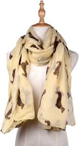 img 3 attached to Women's Fashion Pashmina Scarf with 9 Colorful Animal Dachshund Dog Print - Perfect Gift for Scarf Lovers