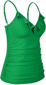 img 3 attached to Hilor Tankini Shirred Swimsuits Swimwear Women's Clothing for Swimsuits & Cover Ups