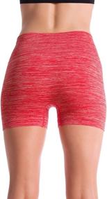 img 2 attached to 🩳 Homma Women's Slim Fit Compression Heathered Yoga Shorts, Ideal for Running & Workout, Seamless Design