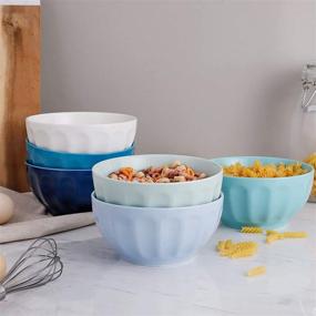 img 1 attached to 🍽️ Sweese 1112 Porcelain Fluted Bowls: Elegant and Versatile Tableware