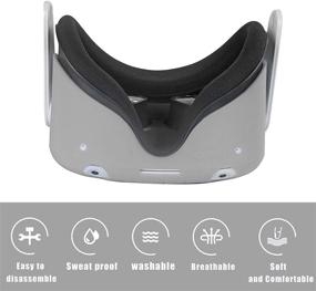 img 2 attached to TATACO Oculus Quest 2 VR Shell Silicone Face Protector Cover - Sweat-Proof