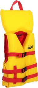 img 2 attached to 🚤 Seachoice Type II Deluxe Adjustable Boat Vest for Youth 50-90 lbs - Bright Yellow/Red with Grab Handle
