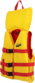 img 3 attached to 🚤 Seachoice Type II Deluxe Adjustable Boat Vest for Youth 50-90 lbs - Bright Yellow/Red with Grab Handle