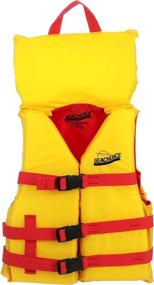 img 4 attached to 🚤 Seachoice Type II Deluxe Adjustable Boat Vest for Youth 50-90 lbs - Bright Yellow/Red with Grab Handle