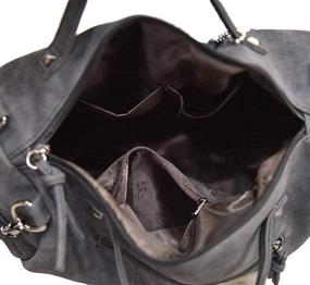 img 1 attached to 👛 Ро Рокс сумки и кошельки "под мотоцикл" из искусственной замши для женщин