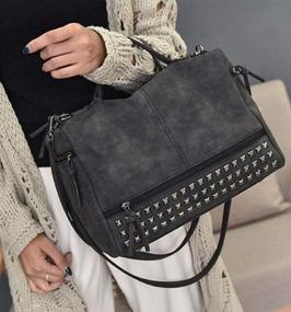 img 2 attached to 👛 Ро Рокс сумки и кошельки "под мотоцикл" из искусственной замши для женщин