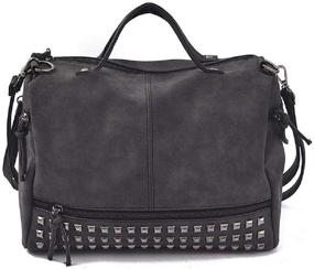 img 4 attached to 👛 Ро Рокс сумки и кошельки "под мотоцикл" из искусственной замши для женщин