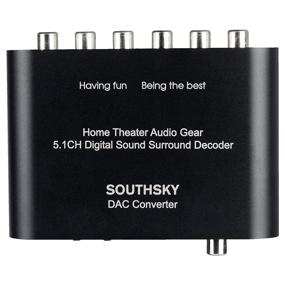 img 3 attached to 🔊 SOUTHSKY Audio Rush 5.1/2.1 Цифровой звуковой декодер-конвертер | Оптический SPDIF, коаксиальный к 5.1CH & 2.1CH аналоговому звуку (6RCA выход)